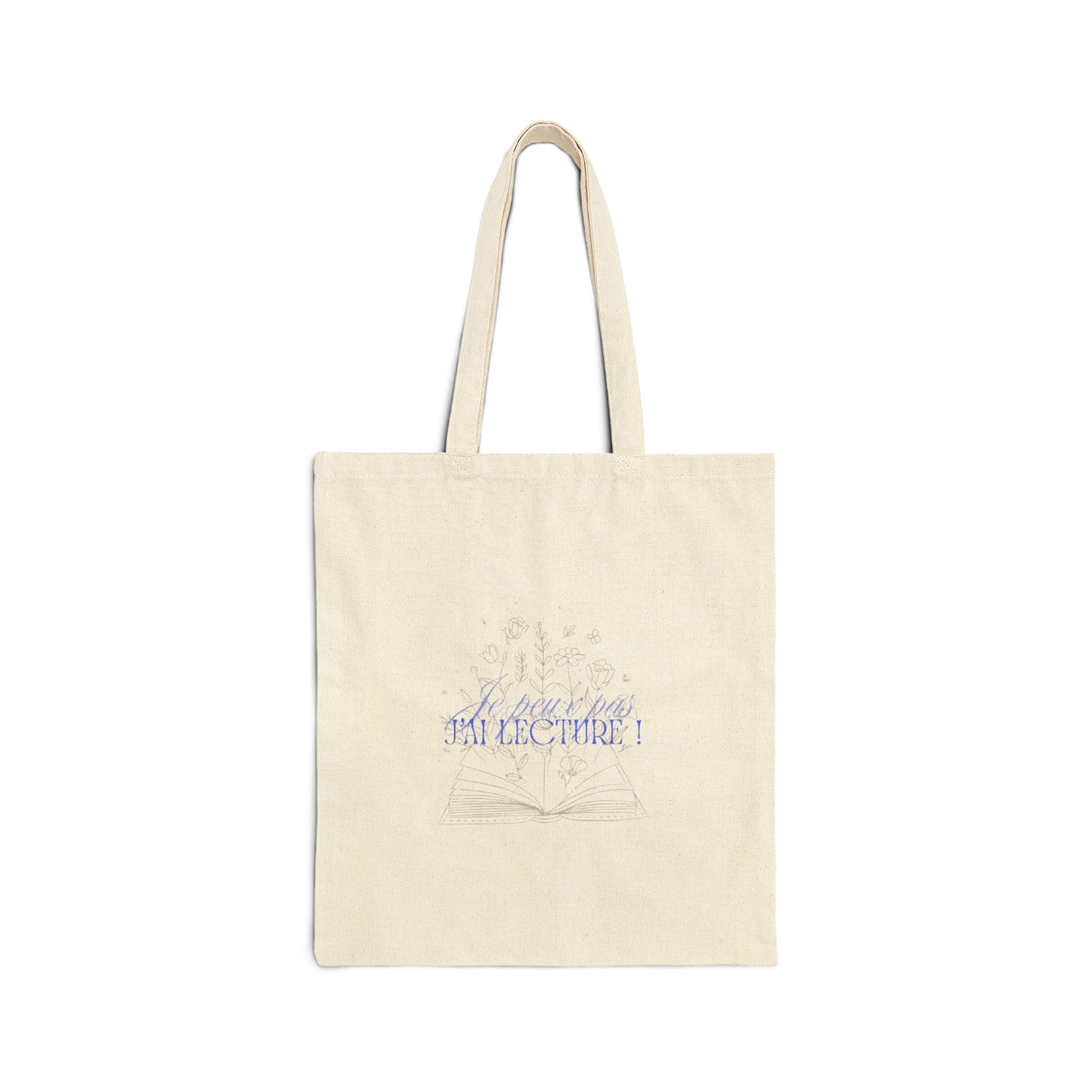 Tote bag "Je peux pas j'ai lecture" - Les Objets du Chapitre - 91426068211971300600 - Natural - 15" x 16"