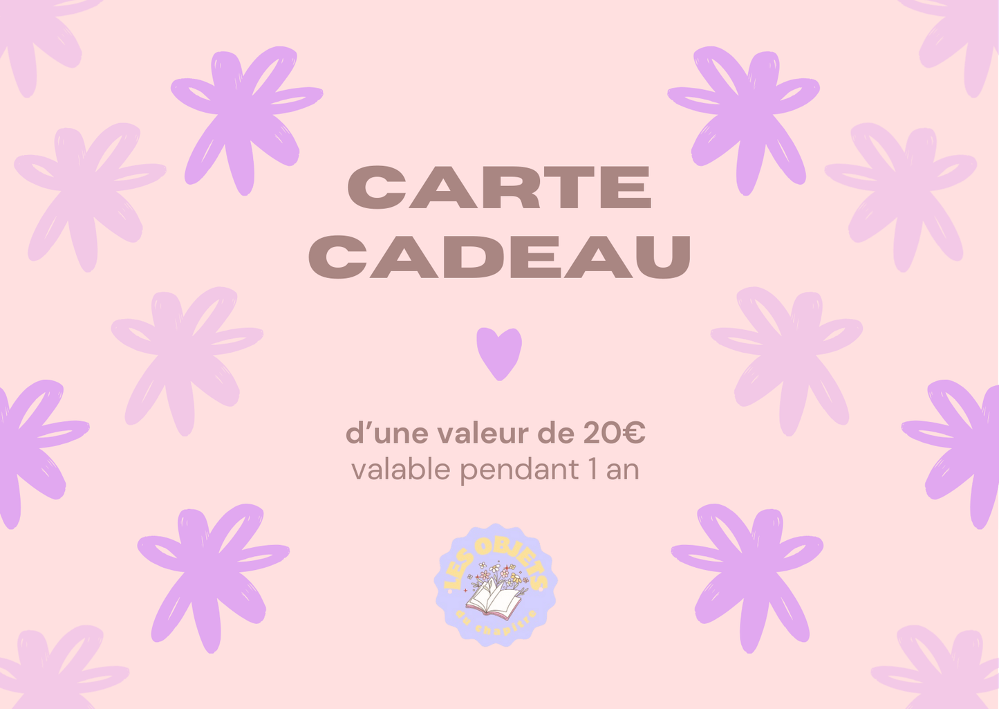 Carte cadeau Les objets du chapitre (20€) - Les Objets du Chapitre - 20,00 € - 