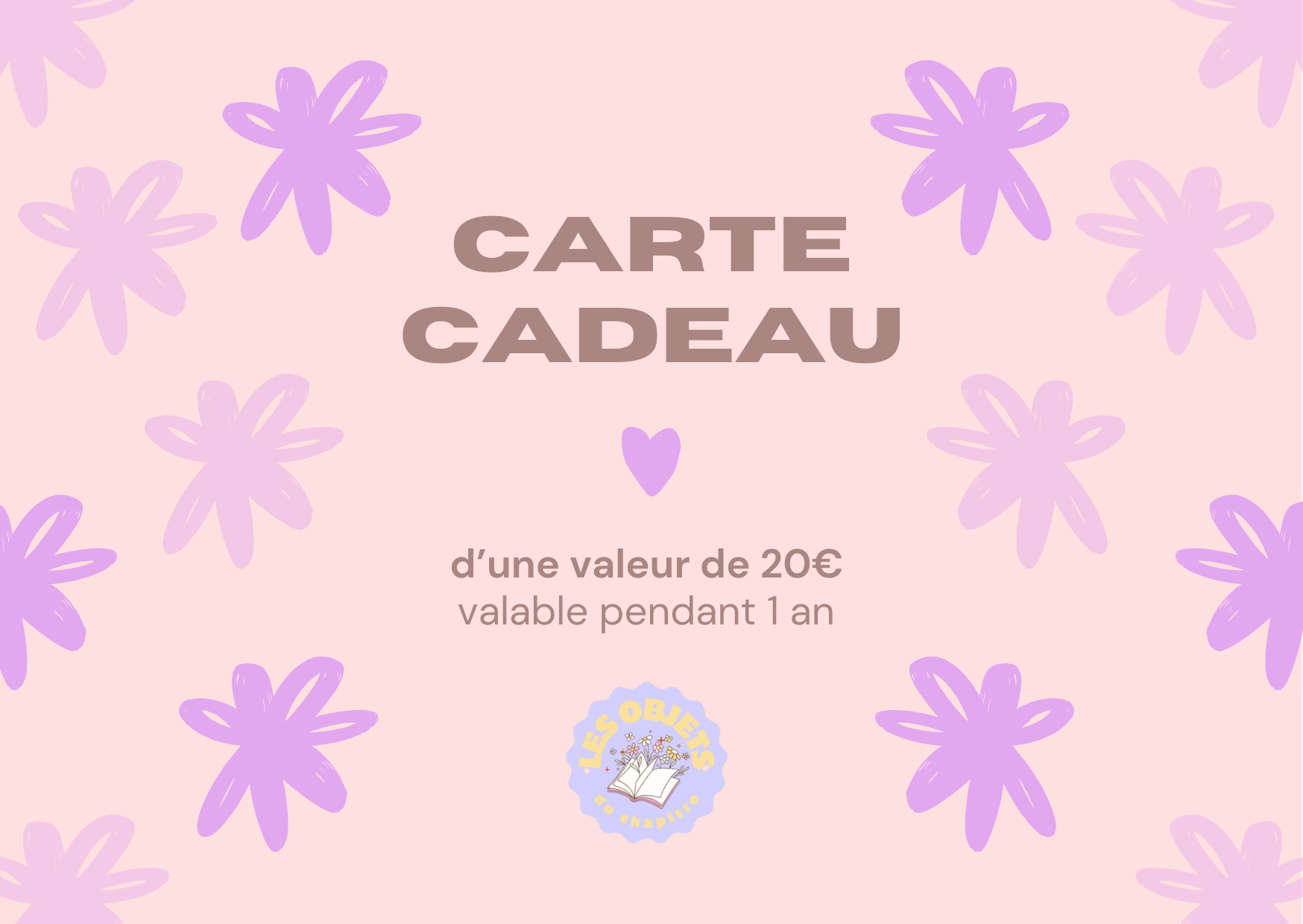 Carte cadeau Les objets du chapitre (20€) - Les Objets du Chapitre - 20,00 € - 