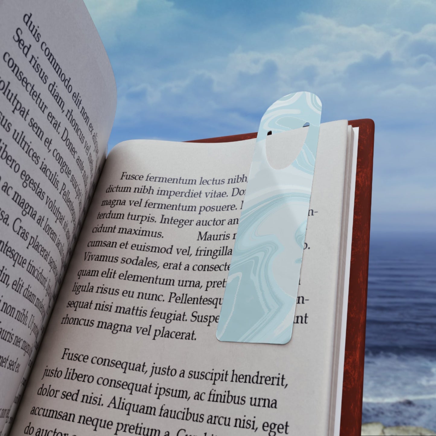 Marque - page marbré bleu - Les Objets du Chapitre - 27814243072891598089 - Marbré bleu - 