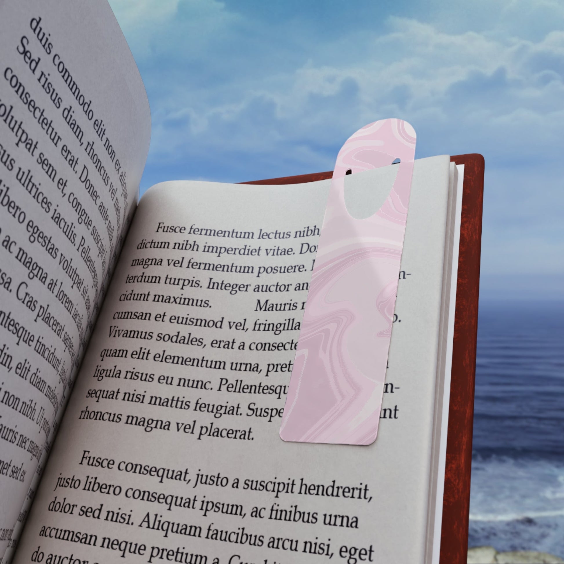 Marque - page marbré rose - Les Objets du Chapitre - 25376395792701167437 - Marbré rose - 