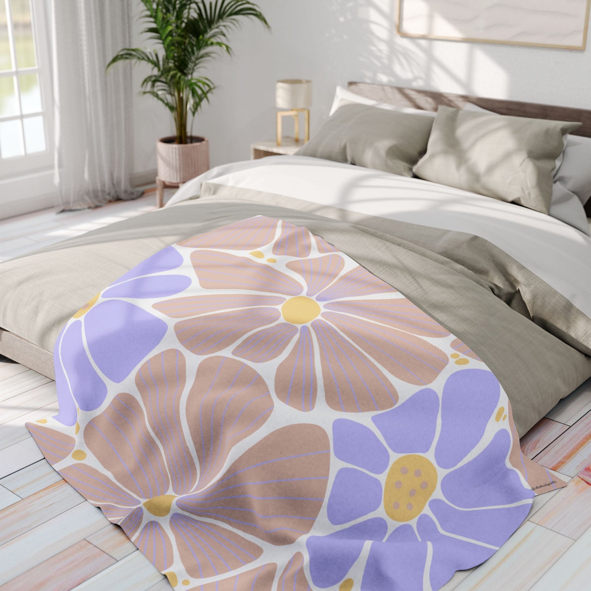 Plaid floral - Les Objets du Chapitre - 32577848401525493333 - 50" × 60" - 