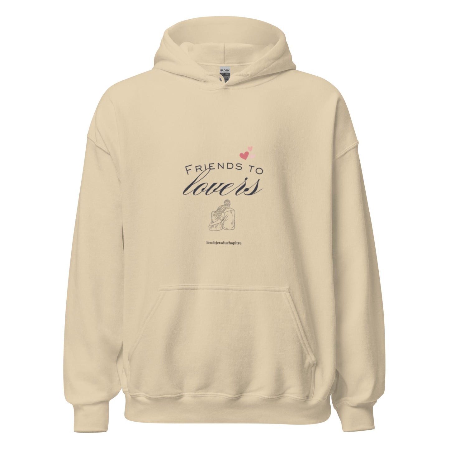 Sweat à capuche unisexe "Friends to lovers" - Les Objets du Chapitre - 4561855_12997 - Sable - S