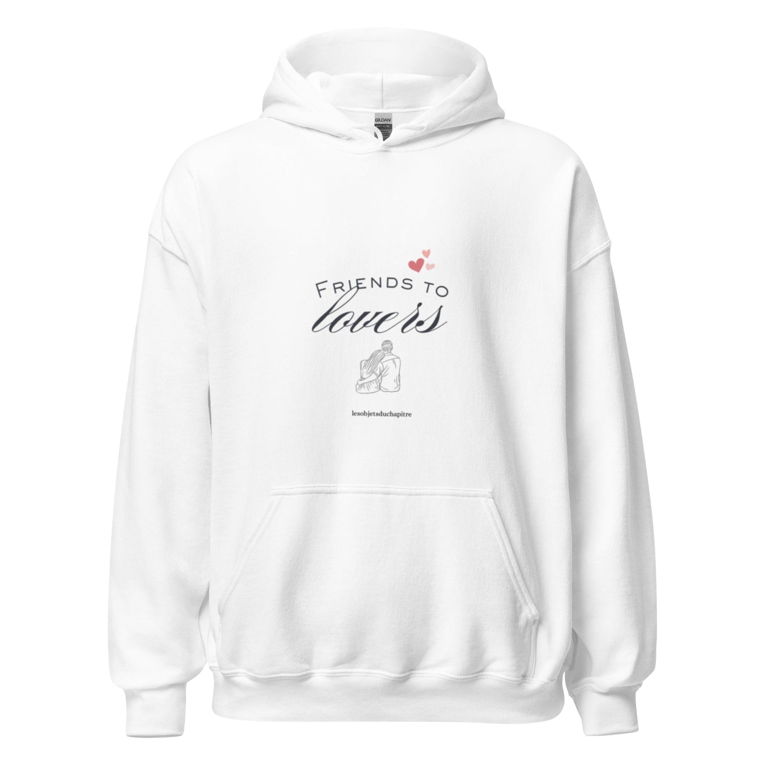 Sweat à capuche unisexe "Friends to lovers" - Les Objets du Chapitre - 4561855_5522 - Blanc - S