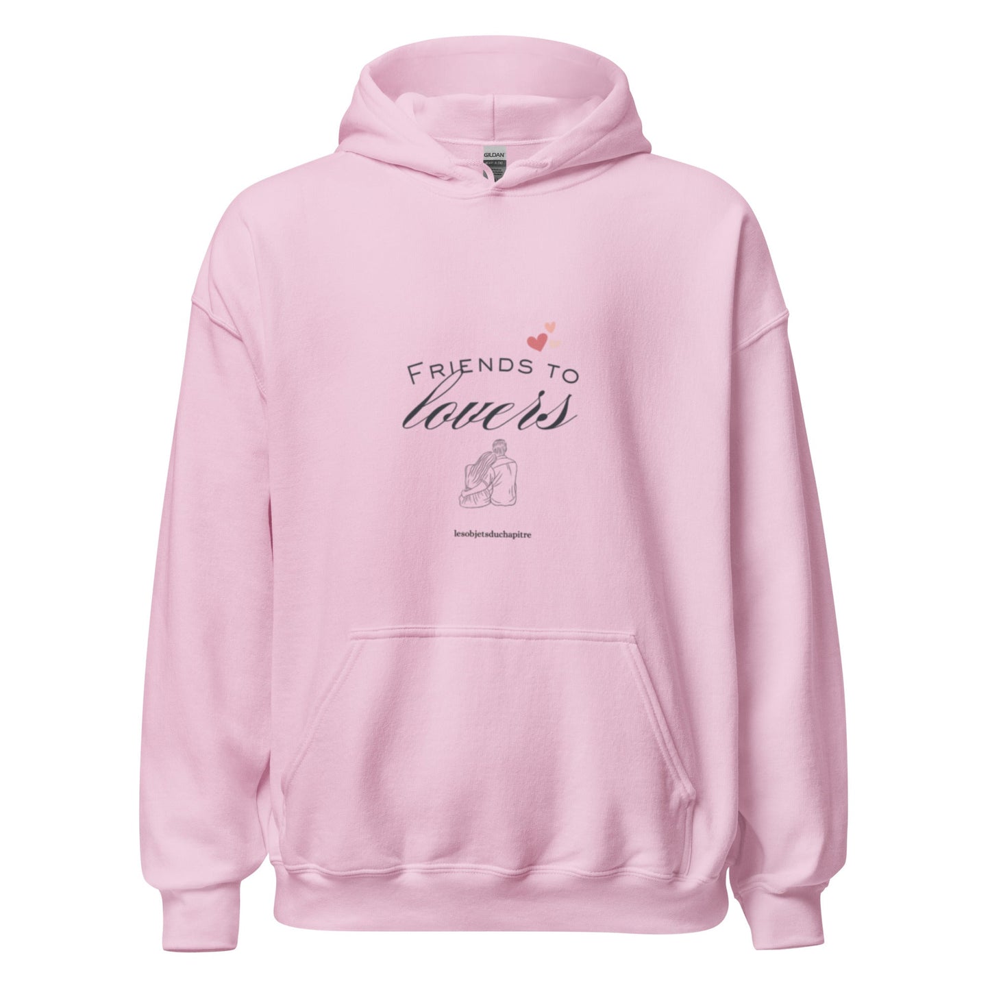 Sweat à capuche unisexe "Friends to lovers" - Les Objets du Chapitre - 4561855_10849 - Rose Clair - S