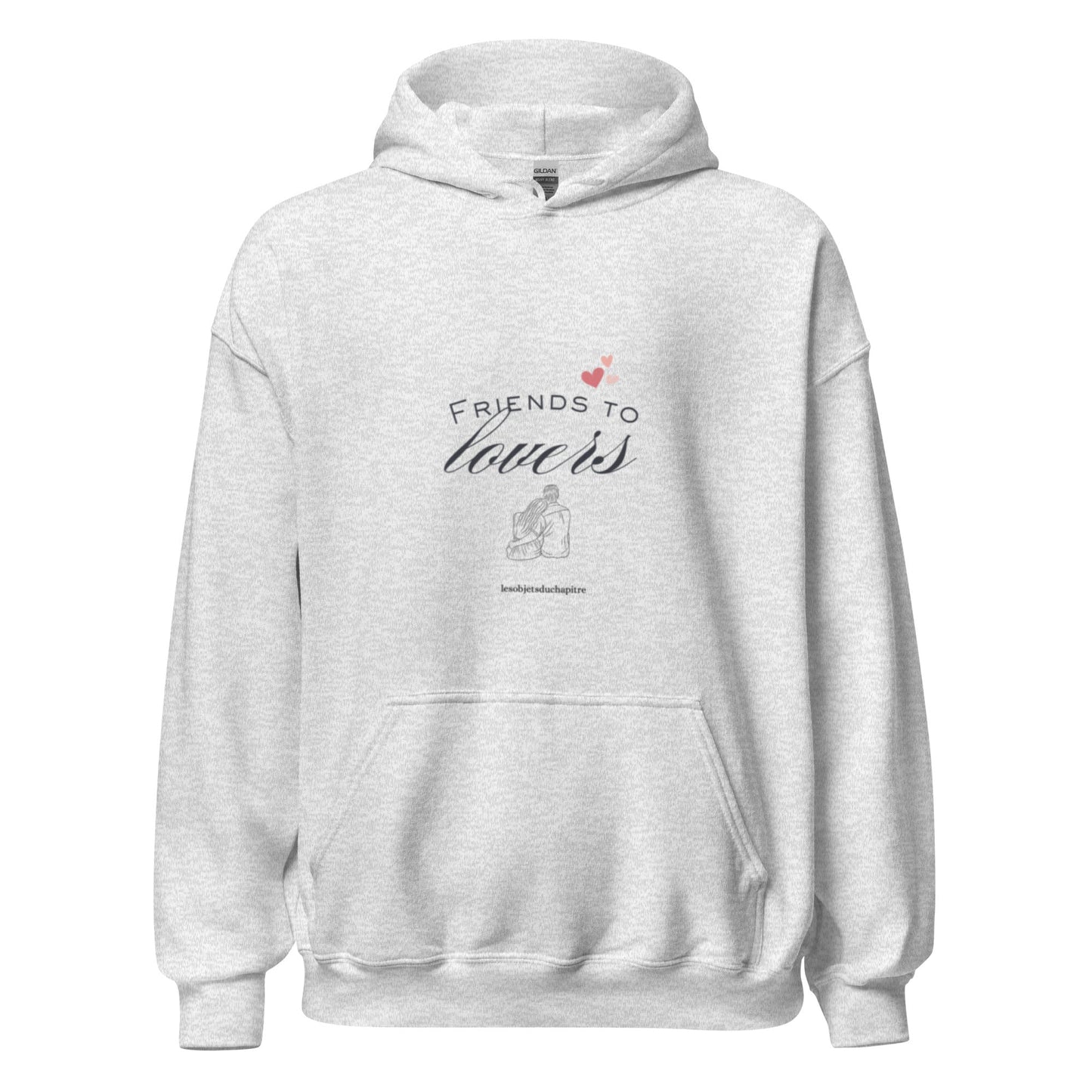 Sweat à capuche unisexe "Friends to lovers" - Les Objets du Chapitre - 4561855_20544 - Gris - S